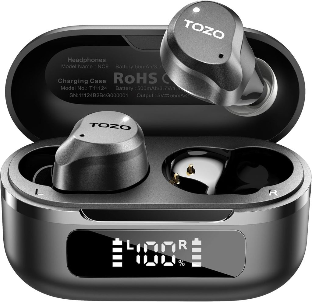 Tozo Hybrid Active Noise Cancelling Wireless Earbuds